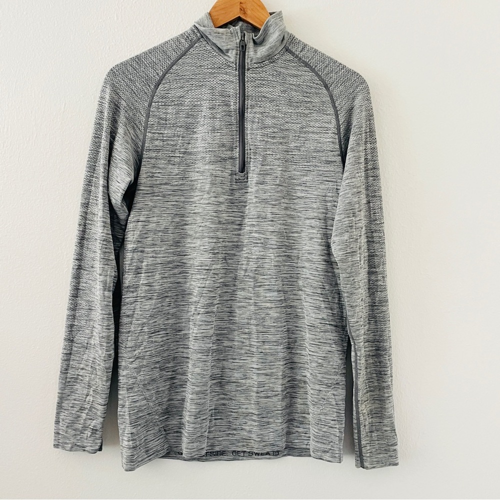Lululemon Men’s Metal Vent Tech Long Sleeve Athletic 1/2 1/4Zip Shirt Grey Small